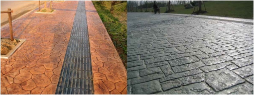 金潤仿古壓模著色地坪